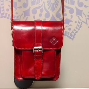 Patricia Nash burgundy crossbody leather bag